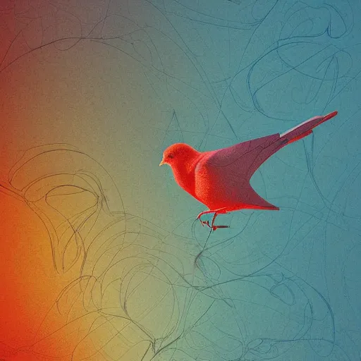 Image similar to dream explorer birdie, digital art, high res, astonishing detail, smooth lines, amazing composition