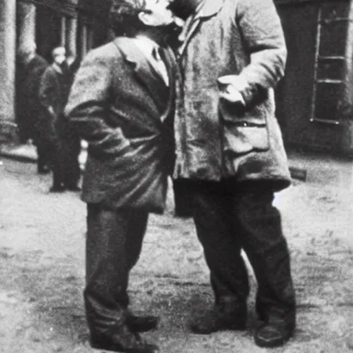 Image similar to Einstein kissing lenin