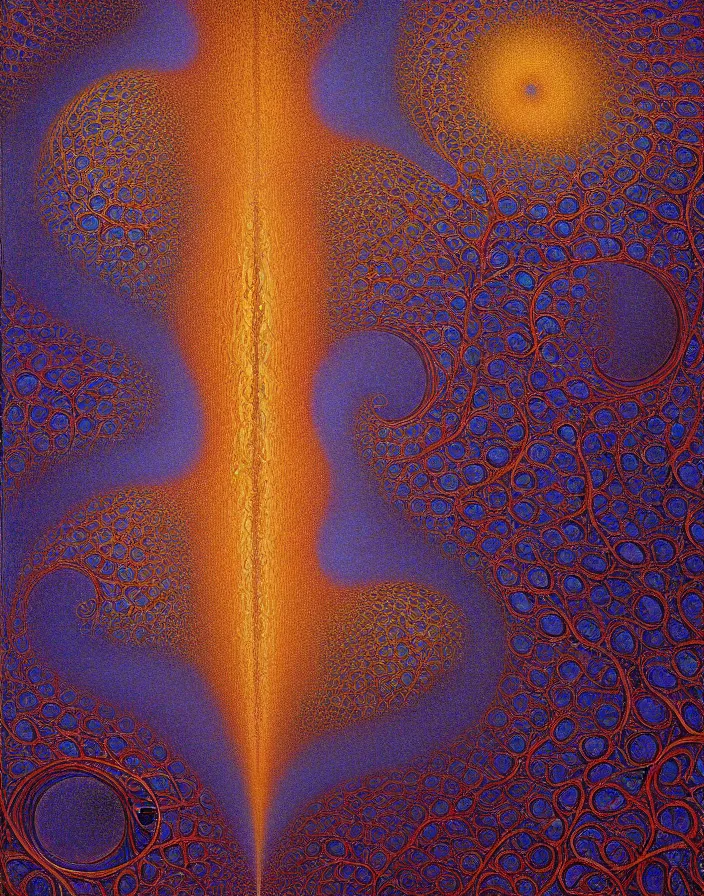 Image similar to fractal, mandelbrot set by jean delville