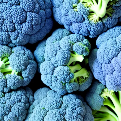 Image similar to blue colored broccoli