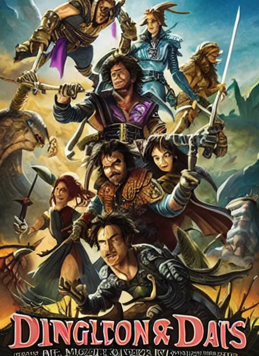 Image similar to movie poster for dungeons and dragons