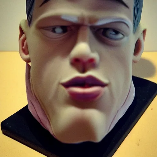 Image similar to pete davidson made out of polymer clay detailed sculpture trending on artstation