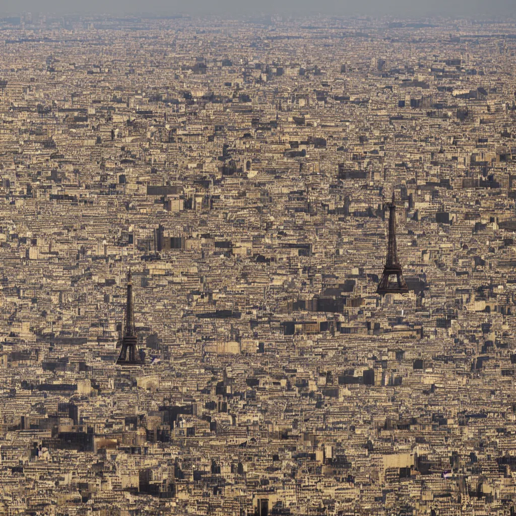 Prompt: photographic shot of paris become a desert because of climate change, eiffel tower, sand dune, long - shot, low angle, deep depth of field, midday warm lighning, in the style of mad max fury road, photojounalism, photorealism, ultra detailed, by annie leibowitz