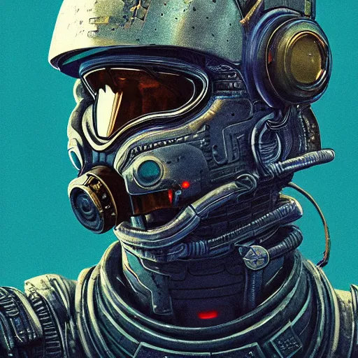 Prompt: portrait of a space roman soldier, spqr. intricate abstract. cyberpunk, vhs glitch. full face broken helmet. intricate artwork. nightmare fuel. terrifying. empty oxygen tank. by Tooth Wu, wlop, beeple, dan mumford. octane render, trending on artstation, greg rutkowski very coherent symmetrical artwork. cinematic, hyper realism, high detail, octane render, 8k, iridescent accents, black and white