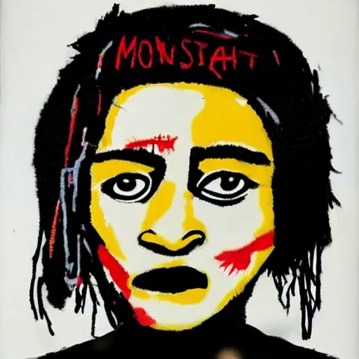 Image similar to monalisa in the style of jean-Michel Basquiat, in the style of jean-Michel Basquiat, in the style of jean-Michel Basquiat, in the style of jean-Michel Basquiat, in the style of jean-Michel Basquiat