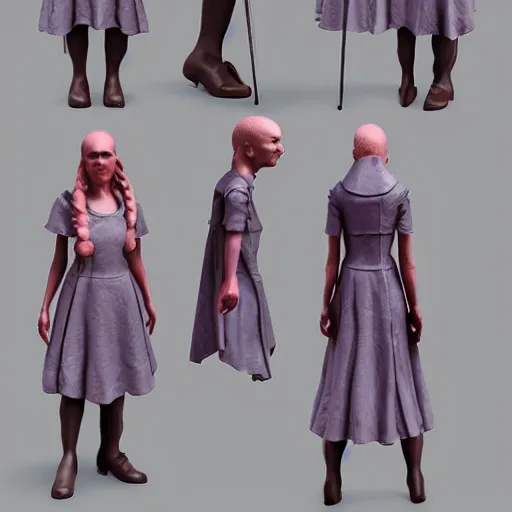 Image similar to research scientist witch. 3 d character design, top - rated on cgsociety