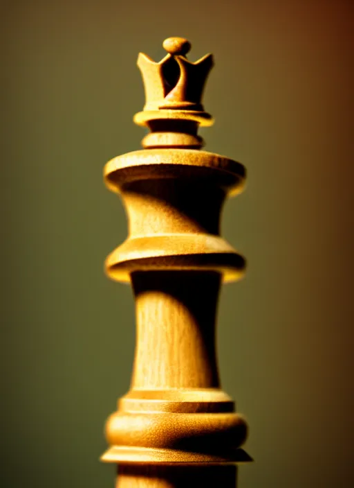 Prompt: ( queen chess piece chiseled from oak, sharp focus, photorealism, soft diffuse autumn lights, some sun light ray, dark room wall, canon 5 d 5 0 mm lens