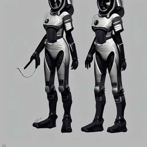 Prompt: concept art, stylized proportions, human character, space opera, astronaut, trending on artstation