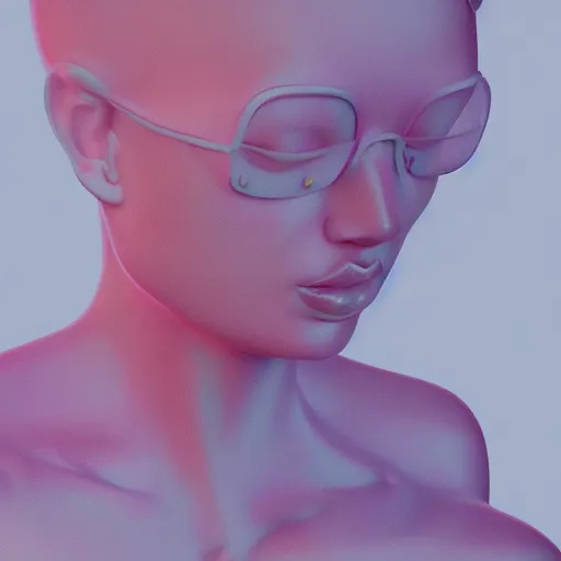 Image similar to abstract 3d female pastel sculpture by james jean and Jason Chan, redering, redshift, octane