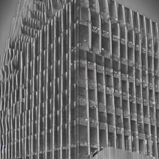 Image similar to pointcloud of brutalist architecture