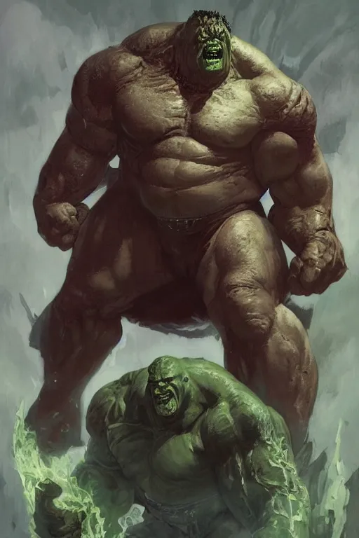 Image similar to pulp scifi fantasy illustration full body portrait of martyn ford as huge monstrous hulking villain, by norman rockwell, jack kirby, bergey, craig mullins, ruan jia, jeremy mann, tom lovell, marvel, astounding stories, 5 0 s