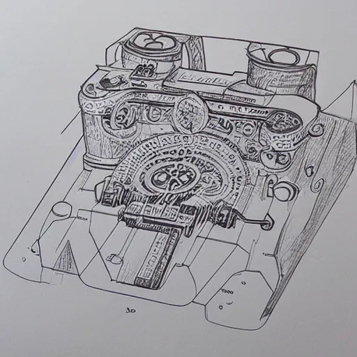 Prompt: exciting new laser cutter product ideas, pencil sketches, a 3 page