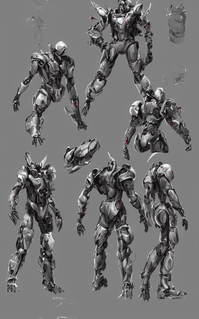 Prompt: japanese mechsuit male videogame character concept art illustration digital drawing illustrated realistic artstation zbrush fantasy concept