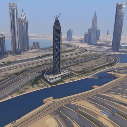 Prompt: Dubai in GTA V