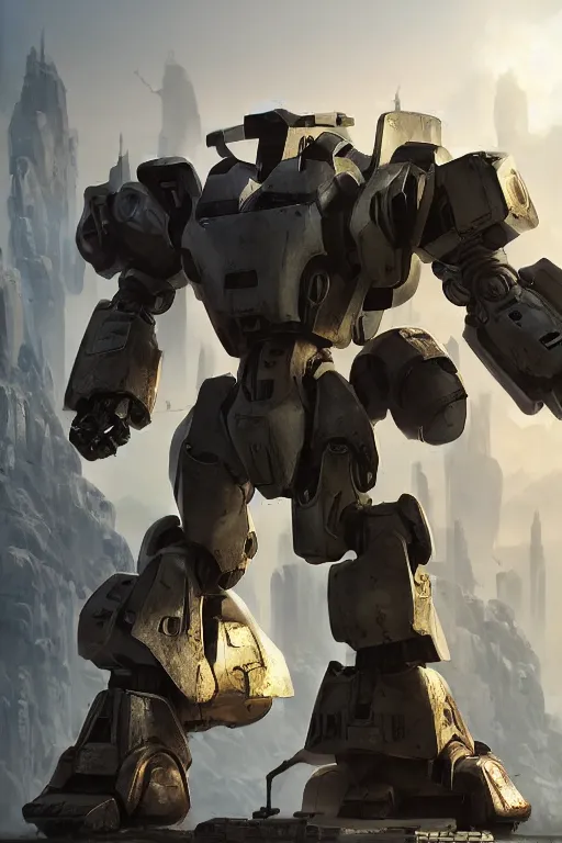 Image similar to mechwarrior 5 : mercenaries mech megaman transformer robot boss tank engine game octane render, 4 k, hd 2 0 2 2 3 d cgi rtx hdr style chrome reflexion glow fanart, global illumination ray tracing hdr fanart arstation by ian pesty by jesper ejsing pixar and disney unreal zbrush central hardmesh