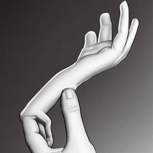 Prompt: gynoid hand,