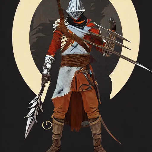 Image similar to an ultra detailed vector image of solaire of astora dressed as the hunter from bloodborne, concept art by alphonse mucha and greg rutkowski, scary shadows, blood moon eclipse, octane render, liminal space