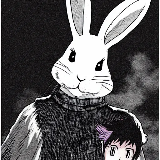 Image similar to a rabbit in the manga Berserk