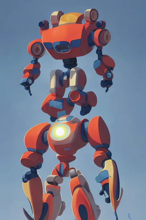 Image similar to metabots medabots medarotto medarot robot minimalist comics, behance hd by jesper ejsing, by rhads, makoto shinkai and lois van baarle, ilya kuvshinov, rossdraws global illumination ray tracing hdr radiating a glowing aura