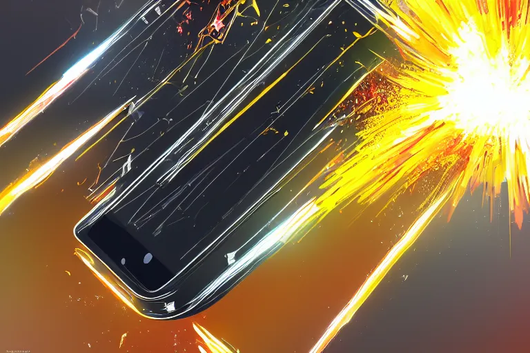 Prompt: explode view of smartphone, highly detailed, photorealistic, reflections, smooth, sharp focus, concept art, illustration, beautiful, geometric, trending on artstation, cinematic, featured on behance