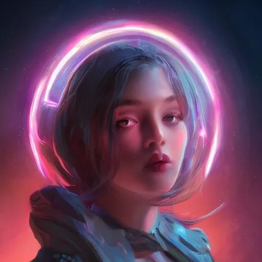 Image similar to beautiful girl in a wormhole character concept style, by Mateusz Urbanowicz, beautiful girl, 8k character concept art, by WLOP, cinematic lighting, trending on artstation, symmetrical portrait symmetrical, highly detailed CGsociety, hyper