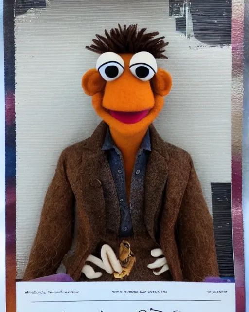 Image similar to adin ross as a muppet. highly detailed felt. hyper real photo. 4 k.