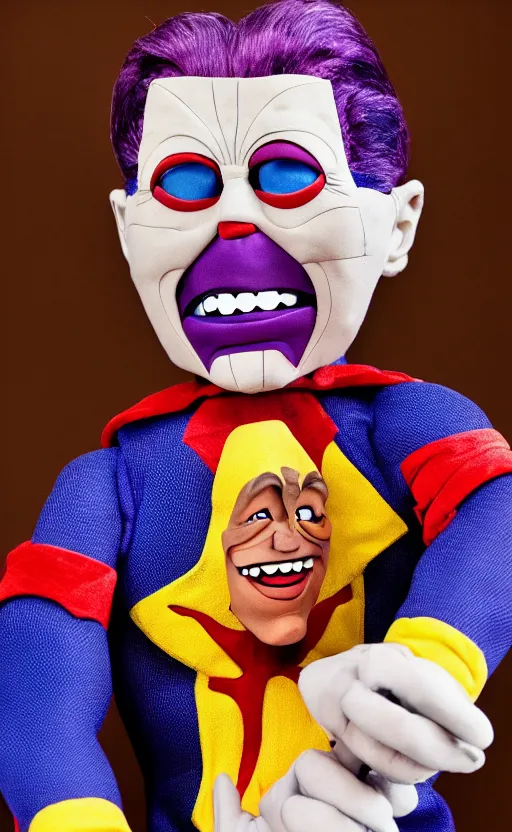 Image similar to photo of ventriloquist dummy thanos ( marvel ) ventriloquist dummy. photo. 4 k. photo. ventriloquist dummy. hq