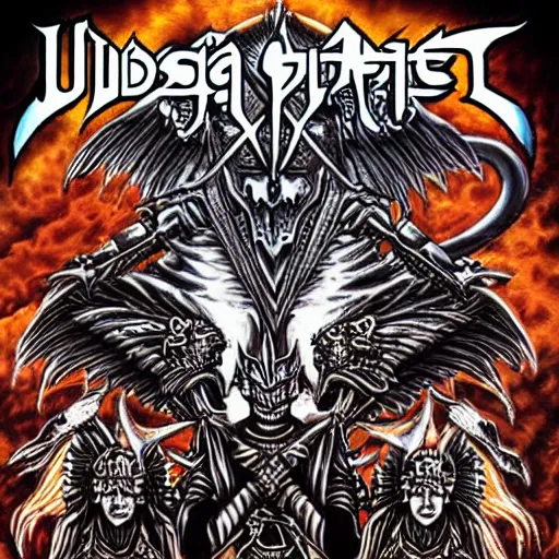 Prompt: judas priest in death metal art style