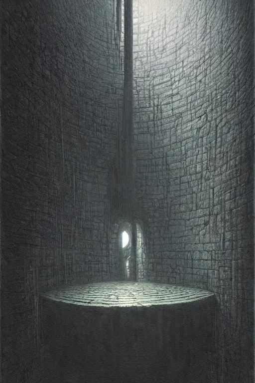 Image similar to down the well by giger, zdzisław beksinski, greg rutkowski