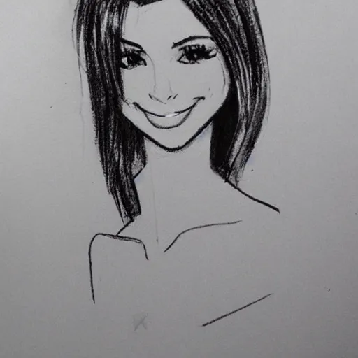 Image similar to milt kahl sketch of victoria justice with kim kardashian body