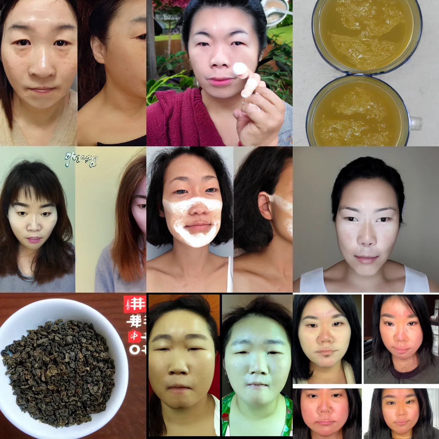 Prompt: face transforming to oolong