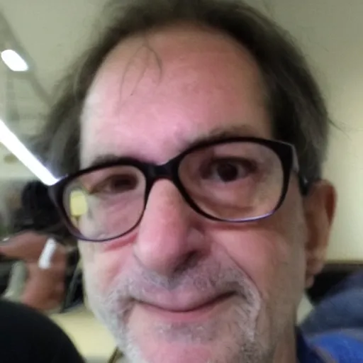 Prompt: My university professor's accidental selfie on an iPhone