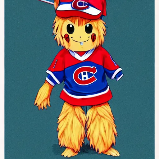 Image similar to anime Portrait of Youppi the Habs Montreal Canadiens Mascot as a very cute powerful and friendly pokemon, highly detailed anime, high evolution, 1990s, legendary, smooth, sharp focus, dynamic lighting, intricate, trending on ArtStation, illustration pokemon, art by WLOP