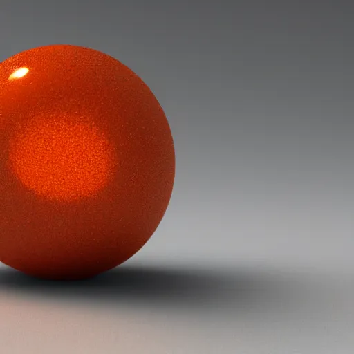 Image similar to a crystal orange sitting on a countertop, cycles 3 d render, octane, 4 k, caustics, unreal engine