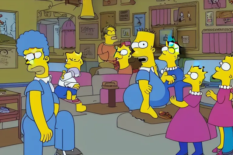 Prompt: The Simpsons banned episode, hilarious, wacky, screenshot, HD