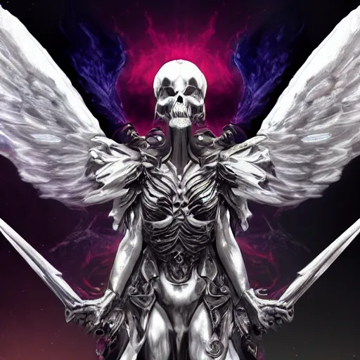 Prompt: angel of death commands the celestial armies 3d 4k res artstation