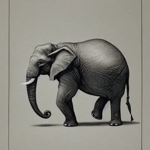 Image similar to an elephant wearing a tutu teaching ballet, giger