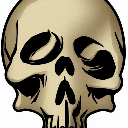 Prompt: bored skull. no background, png