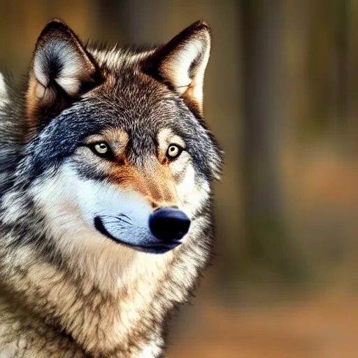 Image similar to photograph of a beautiful female wolf taken in the wild