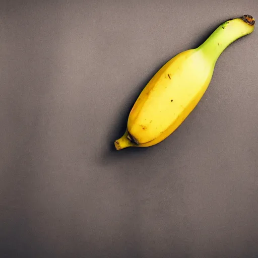 Prompt: banana on a table kitchen background