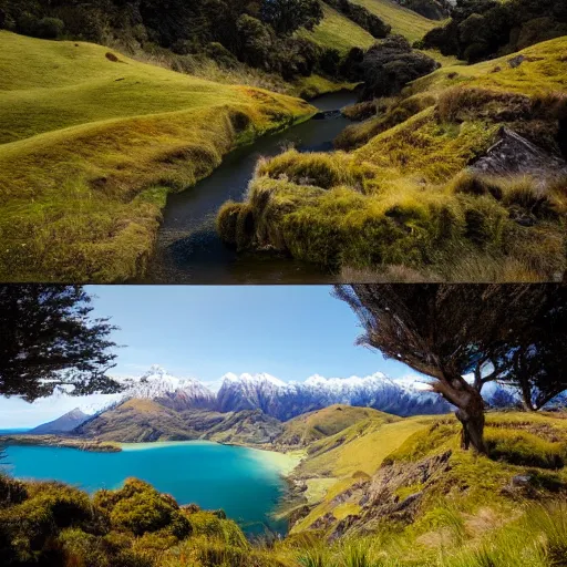 Image similar to New zealand landscape beautiful lord of the rings award-winning 4k