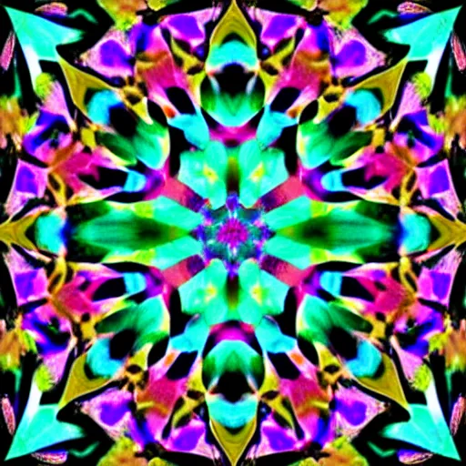 Prompt: psychedelic tessellation kaleidoscope watercolor digital art