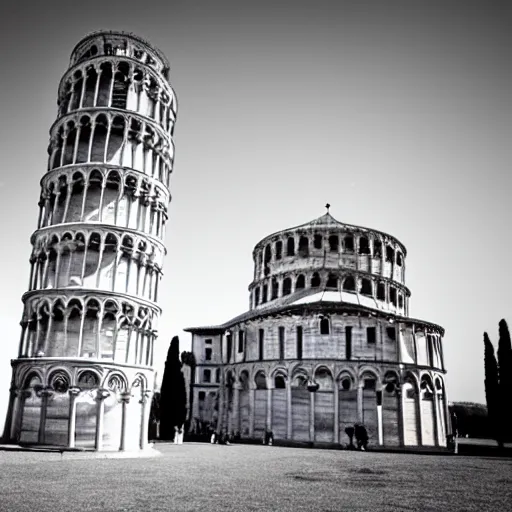 Prompt: a demolished and ruined leaning tower of pisa