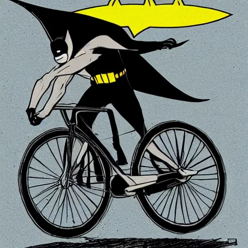 Image similar to batman riding a bike