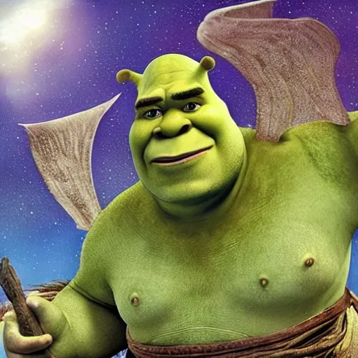 Prompt: “ biblically accurate shrek ”