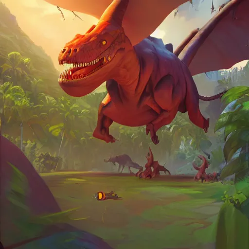 Prompt: hero world jurassic park, behance hd by jesper ejsing, by rhads, makoto shinkai and lois van baarle, ilya kuvshinov, rossdraws global illumination