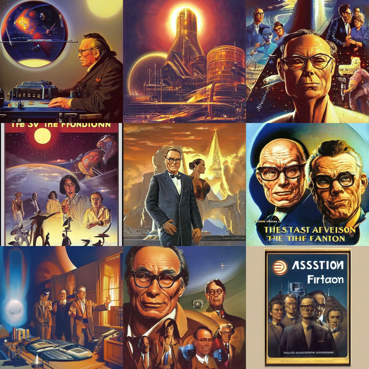 Prompt: “Asimov’s foundation by the brothers Hildebrandt”