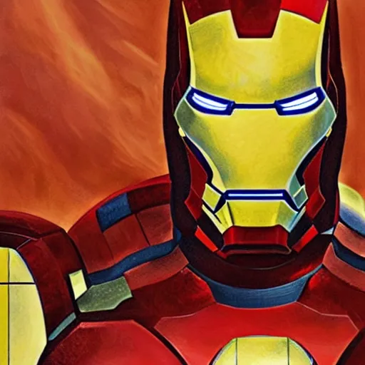 Prompt: mosaic portrait of iron man by Andreas Rocha, 4k, intricate details, dichotomy