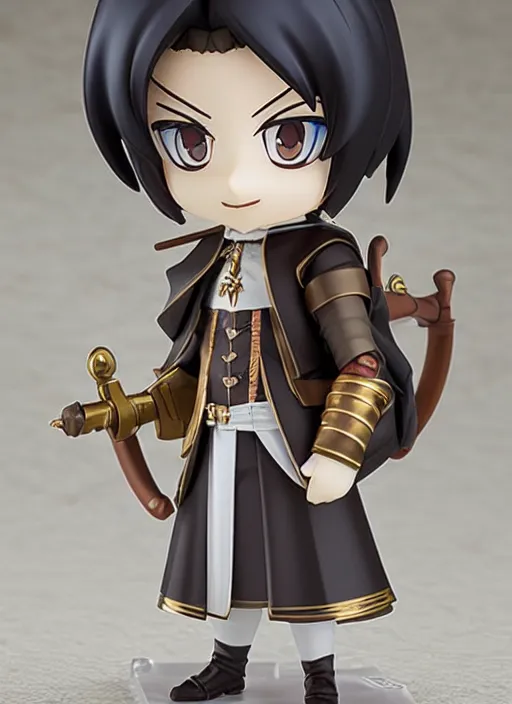 Image similar to lord british, a nendoroid of lord british figurine, realistic face, detailed product photo