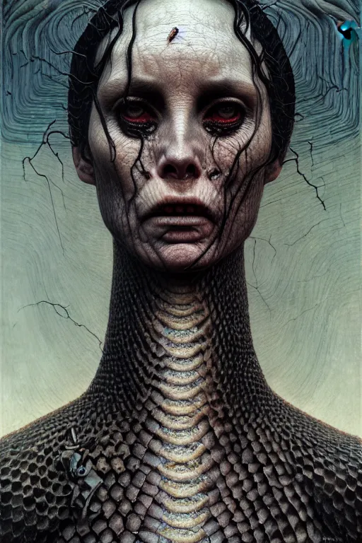 Prompt: lilith the mother of all monsters angry, snakes coming out of her eyes, raining ash, fine art masterpiece, highly detailed dino valls wayne barlowe machiej kuciara, dramatic lighting, long shot, wide angle, uhd 8 k, sharp focus